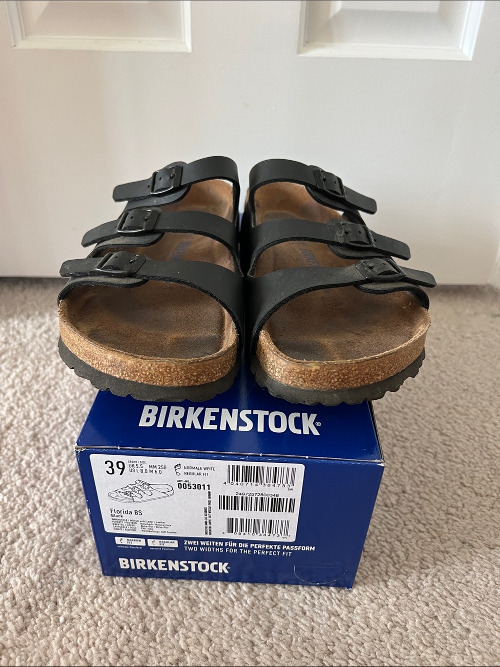 Birkenstock Florida Triple-Strap Sandals size 39
